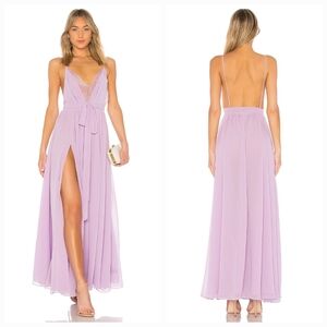 Michael Costello Lavender Maxi Dress include handbag